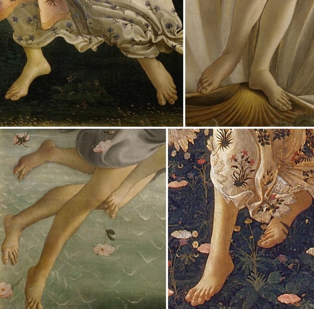 Botticelli, i piedi secondo il maestro del Rinascimento