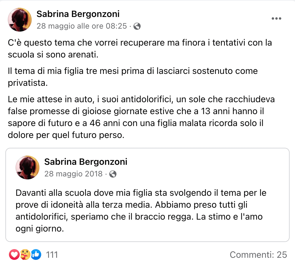 Sabrina Bergonzoni Facebook