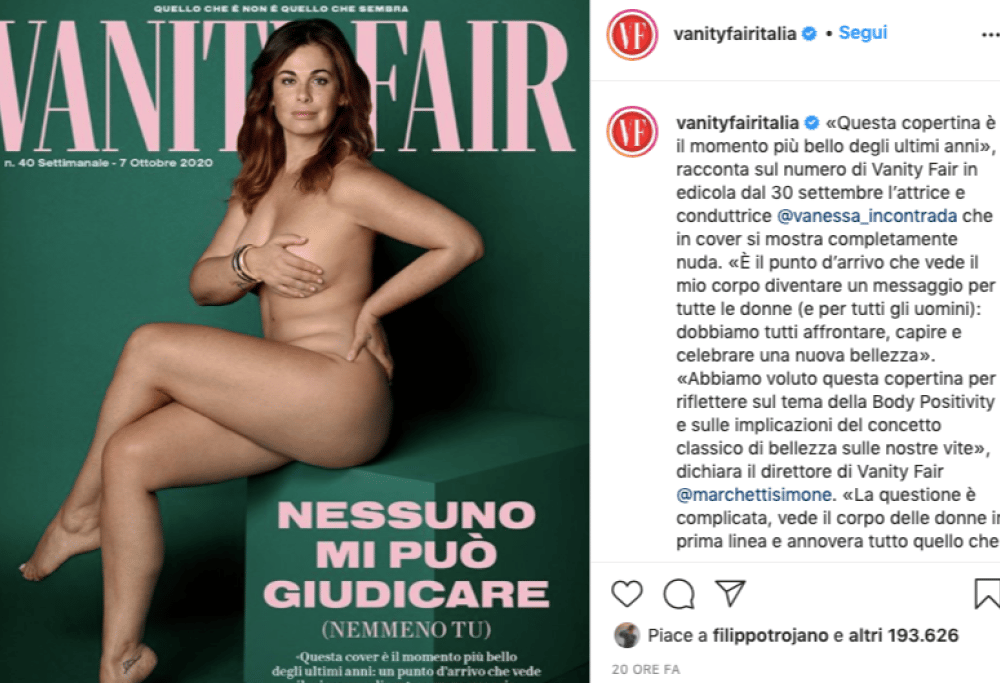 La show girl e attrice spagnola, che vive in Italia da molti anni, è stata la protagonista di una campagna lanciata su Vanity Fair