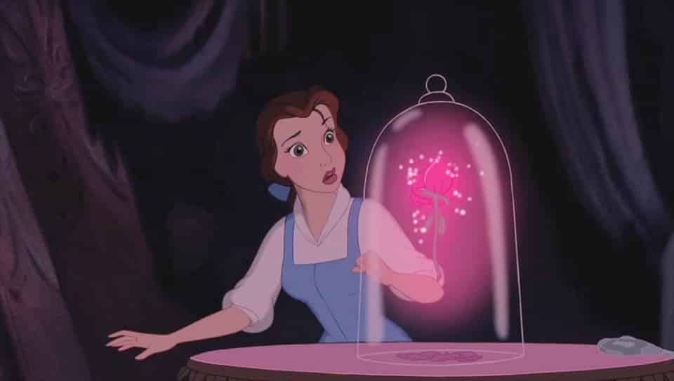 Belle che trova la rosa incantata, dal film "La bella e la bestia" (1991)