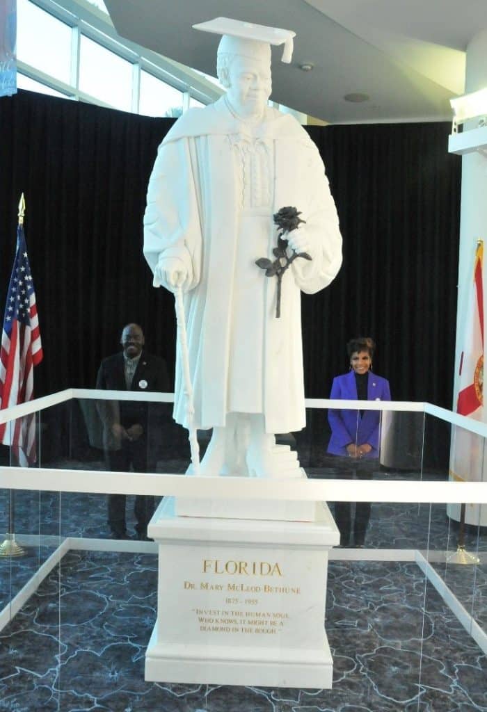 La statua dedicata a Mary McLeod Bethune
