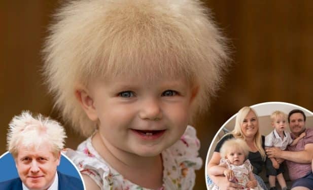 I capelli naturali di Layla hanno portato mamma Charlotte a soprannominarla Boris perché la sua criniera selvaggia si alza verso ogni angolo.