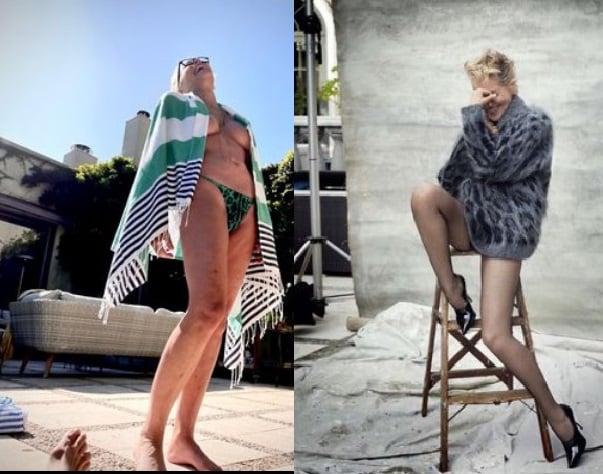 Sharon Stone, lo scatto sexy 'al naturale' in piscina: "Imperfetta e grata in un giorno perfetto"