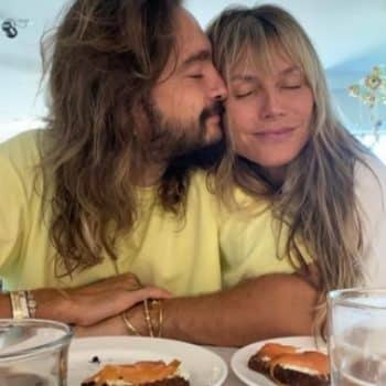 Heidi Klum, 49 anni, con il compagno in una foto tratta da Instagram