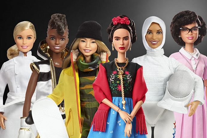 Alcune bambole della collezione “Inspiring Women” (instagram)
