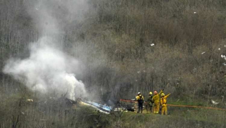 I resti dell'elicottero: il 26 gennaio 2020 Kobe Bryant, sua figlia Gianna Maria e altre sette persone morirono in un incidente