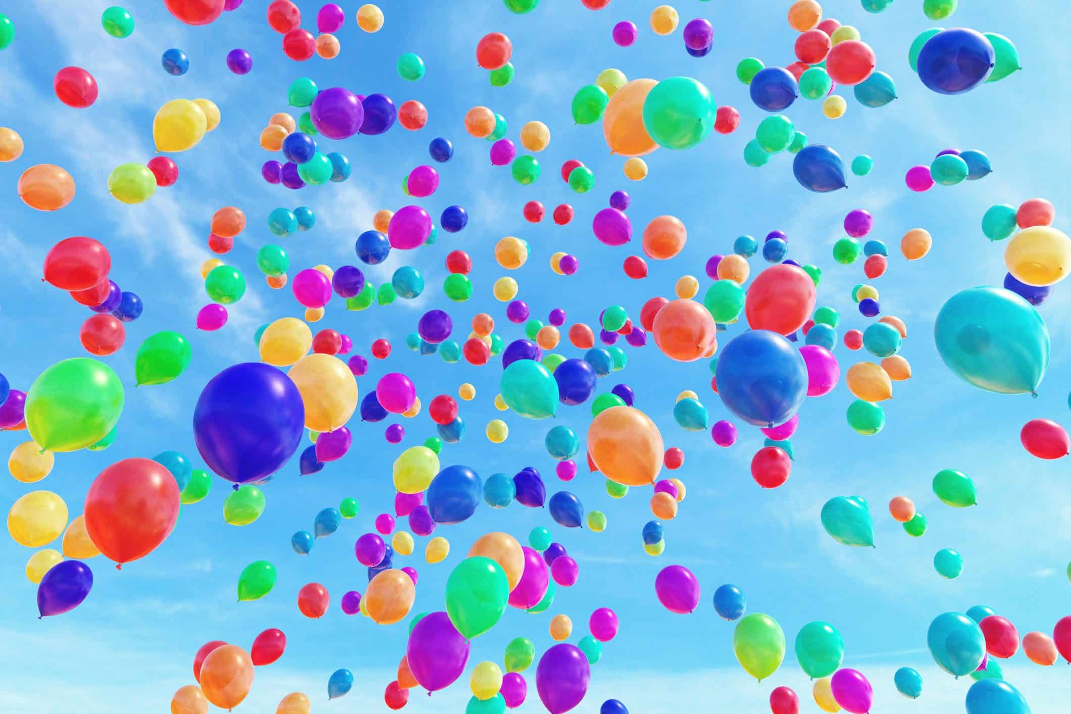 I palloncini colorati rappresentano una fonte non indifferente di inquinamento