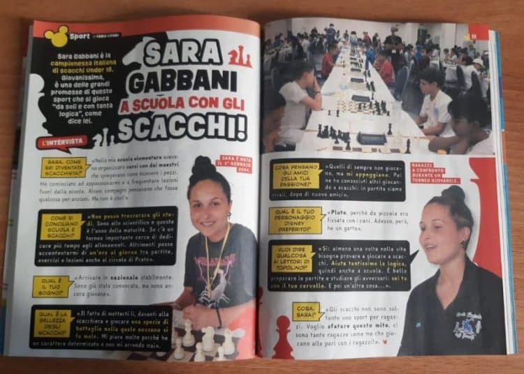 La campionessa italiana Under 18 Sara Gabbani sul celeberrimo Topolino Magazine