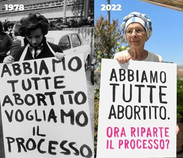 The photomontage with which Kasia Smutniak openly sides with Emma Bonino (Instagram)