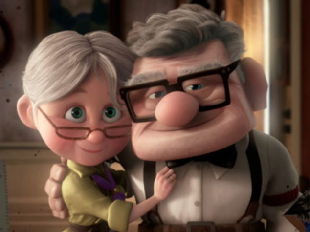 The tender Ellie and Carl from the animated film 