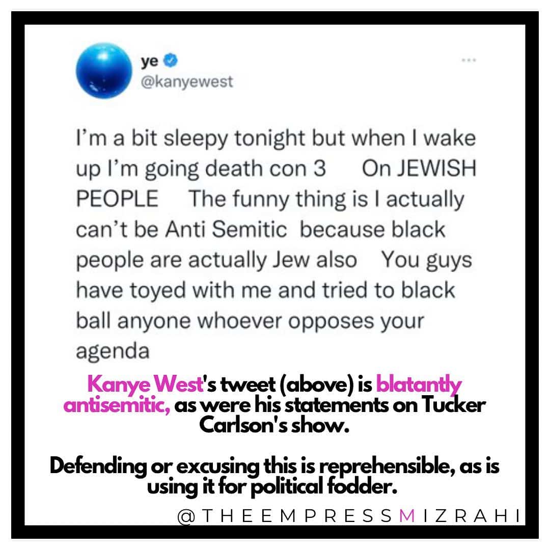 Il post con i messaggi antisemiti (Instagram)