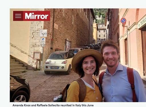 Amanda Knox e Raffaele Sollecito in gita a Gubbio: l’incontro rivelato dal giornale britannico Mirror