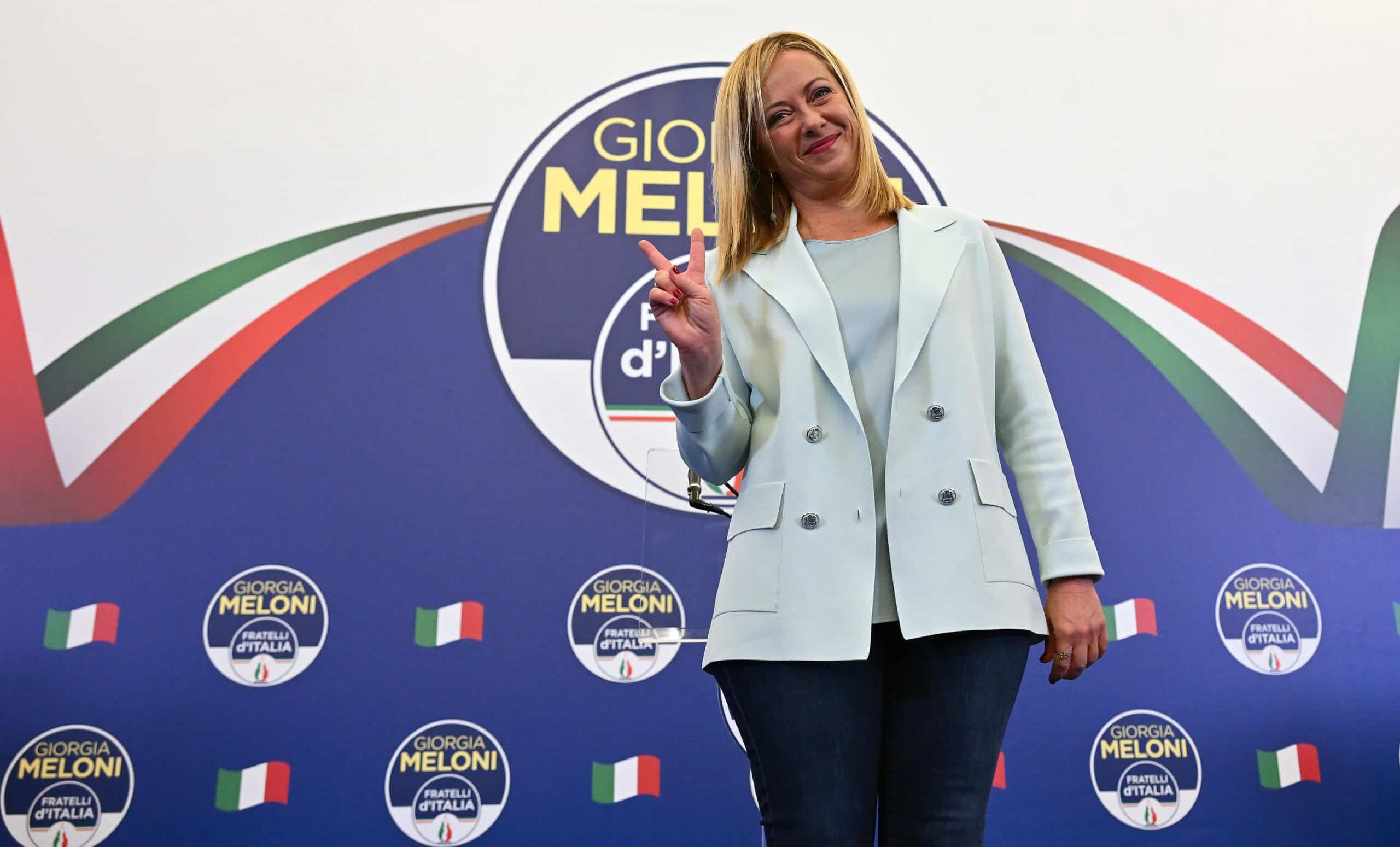 La leader di Fratelli d'Italia Giorgia Meloni sarà la prima donna premier in Italia