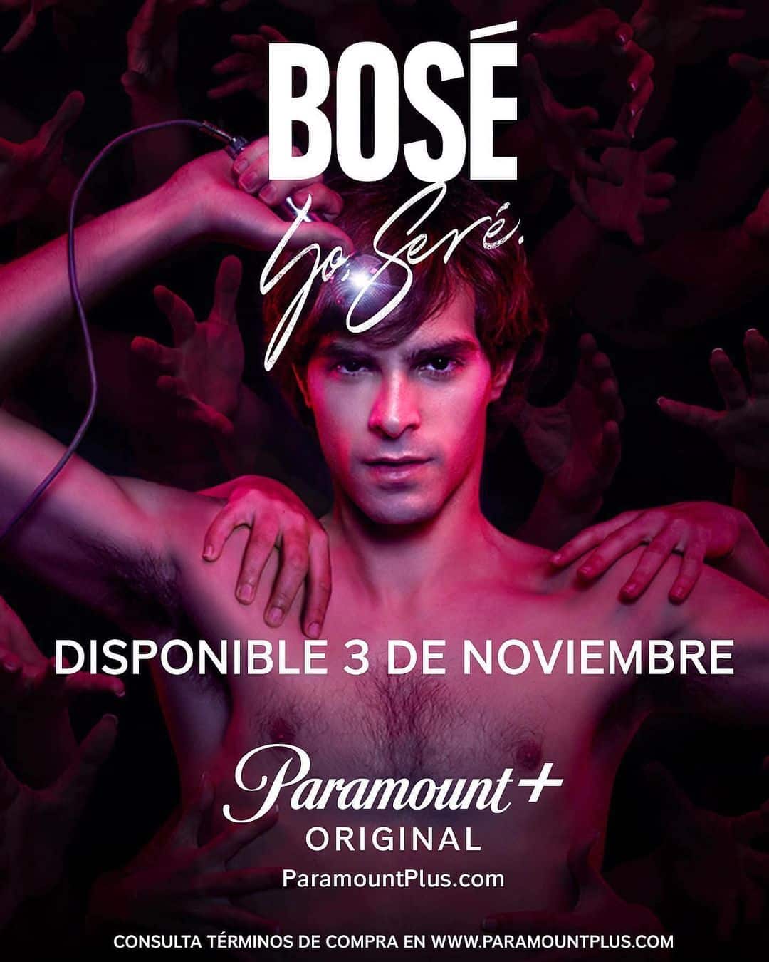 Il poster della serie “Bosé”, disponibile su Paramount+ dal 3 novembre