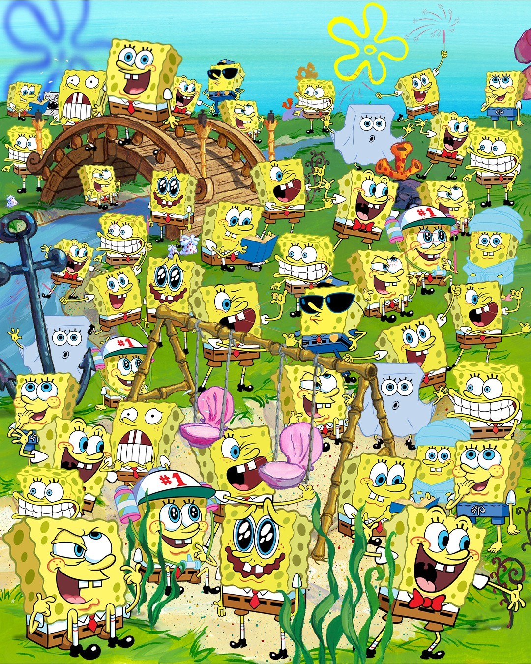 SpongeBob, la spugna gialla più famosa e amata in tutto il mondo protagonista dell’omonima serie tv in onda su Nickelodeon (Instagram)