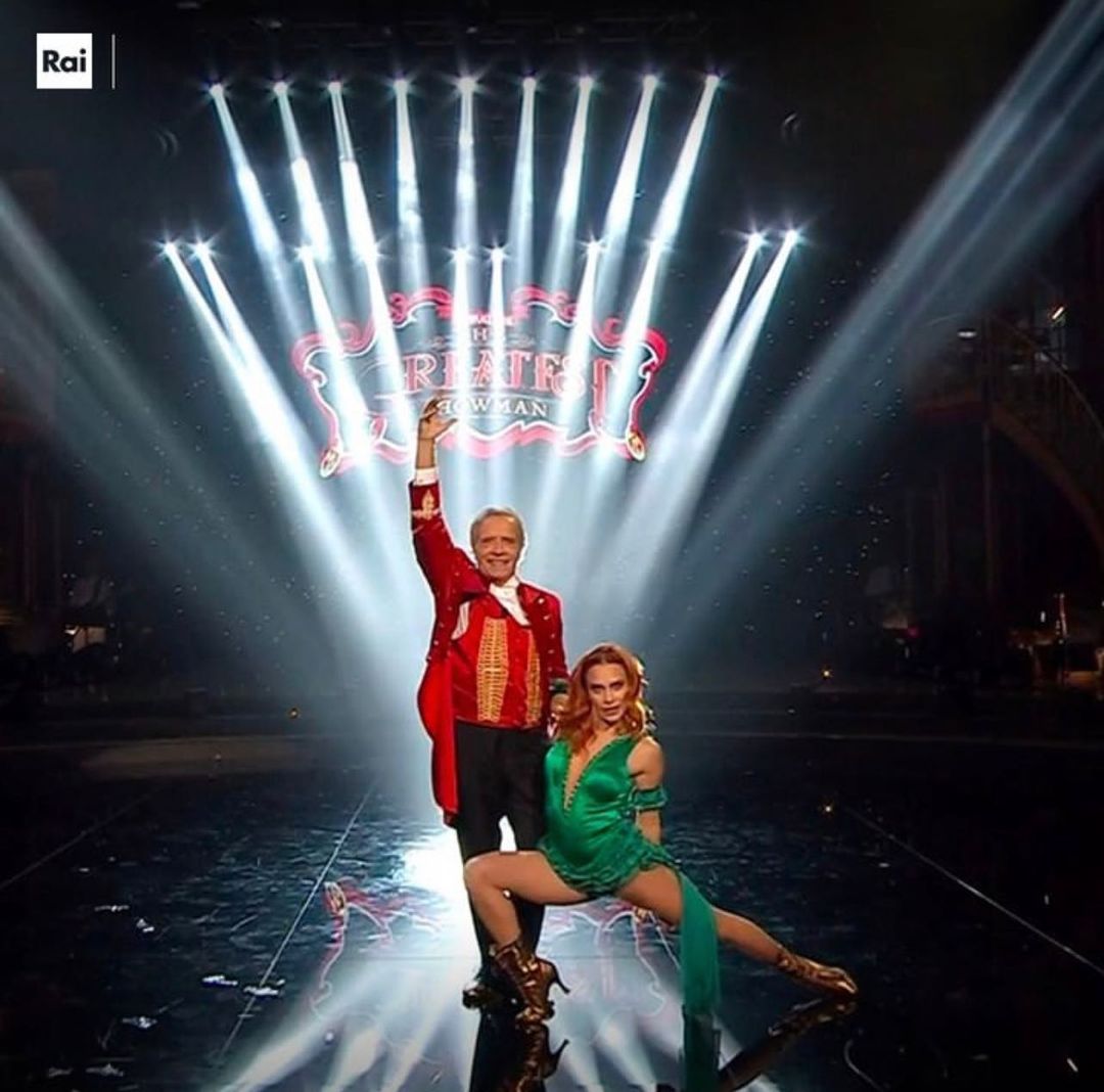 Enrico Montesano con la meastra Alessandra Tripoli durante l'esibizione di "Ballando" di sabato 12 novembre (Instagram)