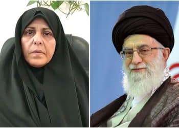 Farideh Moradkhani e la guida suprema iraniana Ayatollah Khomenei