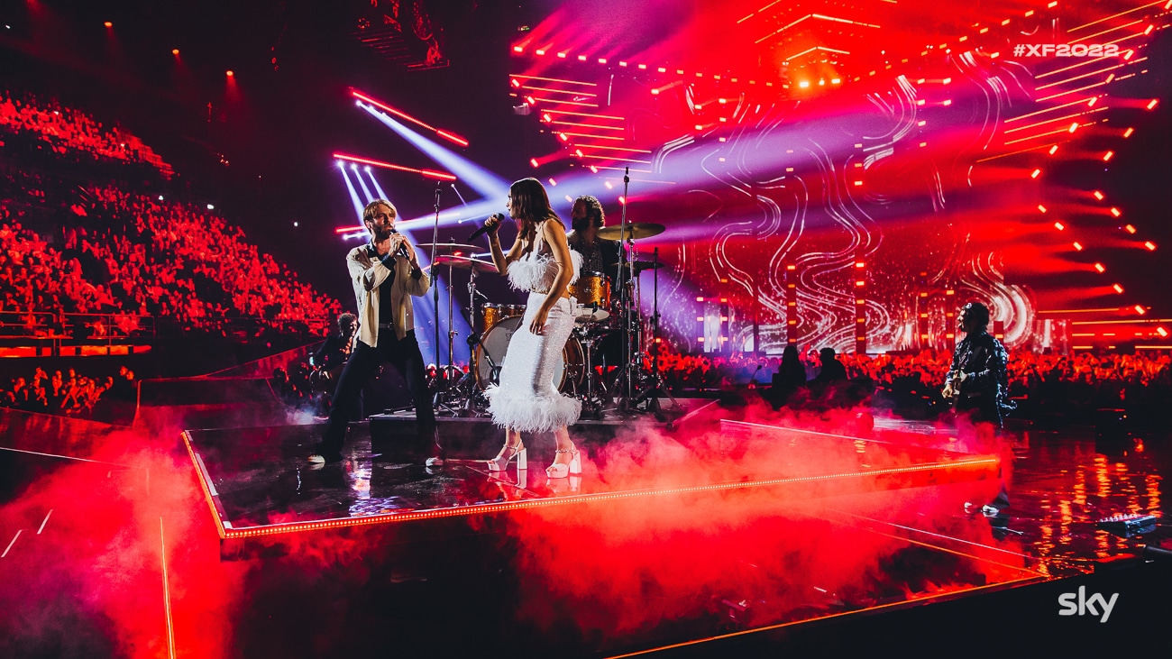I Tropea sul palco di X Factor 2022 (Sky)