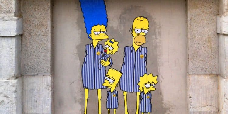 "I Simpson deportati" nei murales di aleXsandro Palombo