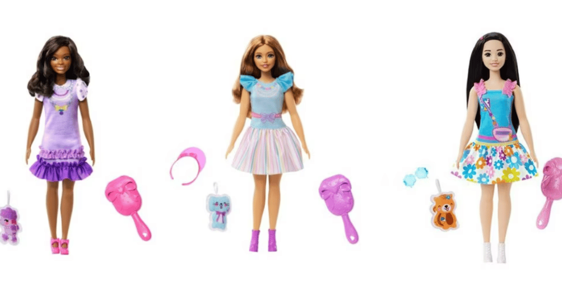 Le bambole My First Barbie: da sinistra, Brooklyn, Teresa e Renee