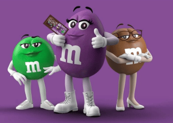 Le mascotte M&M's femminili e quella Viola che molti ritengono queer