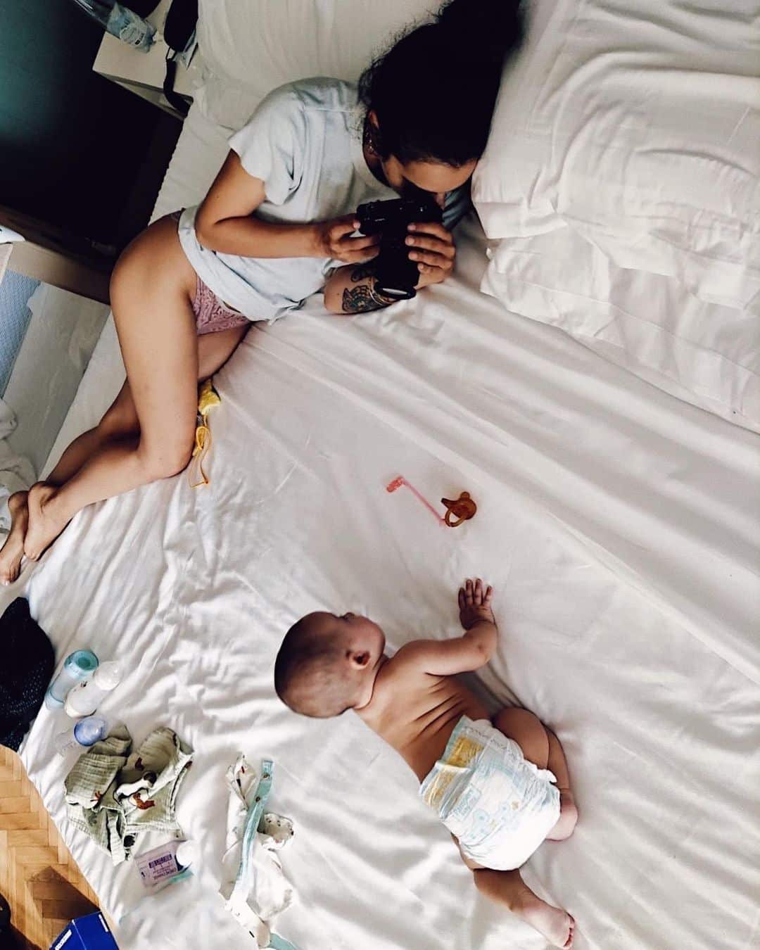 Levante con la figlia Alma Futura (Instagram)