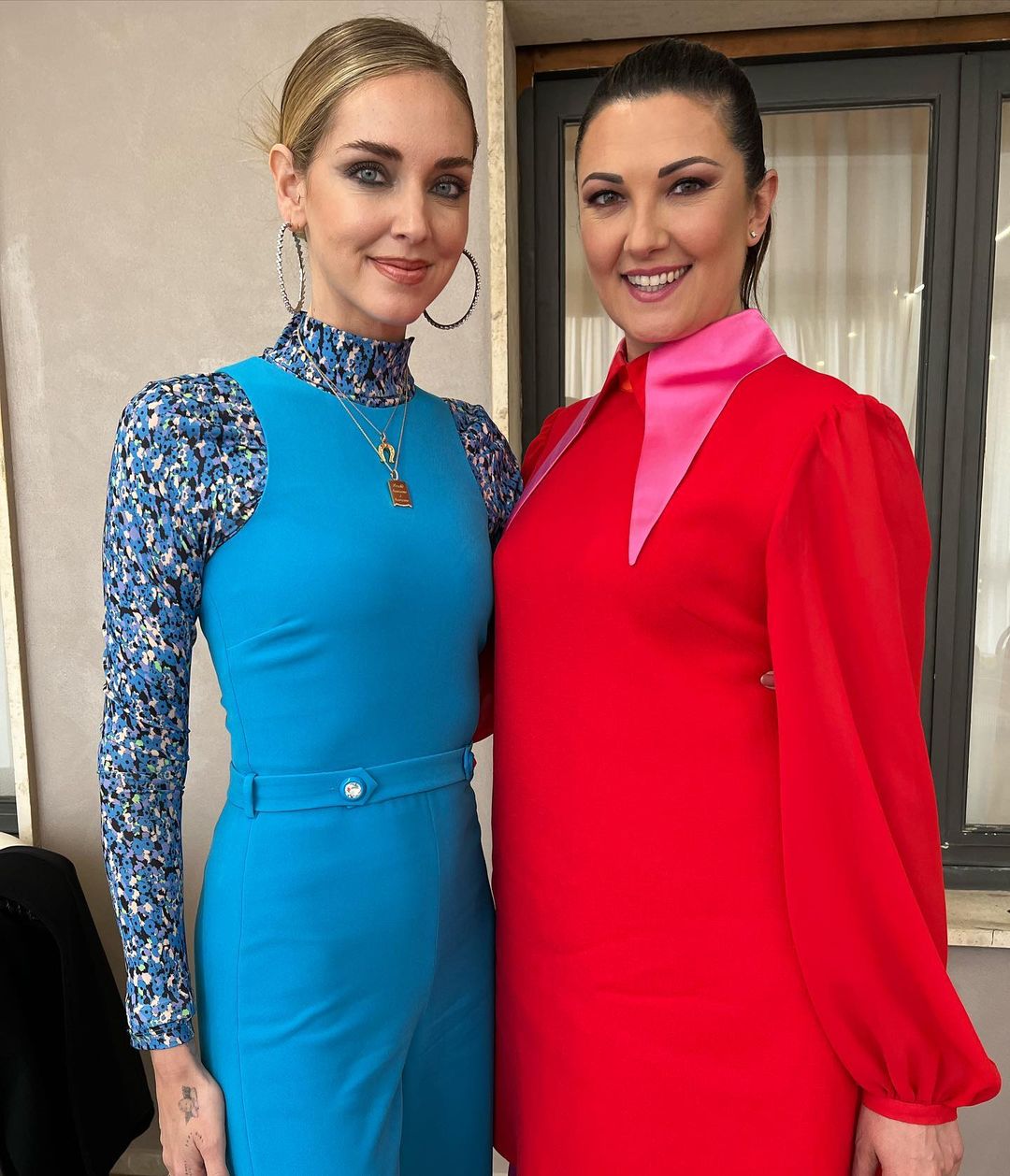 Giovanna Civitillo insieme a Chiara Ferragni alla vigilia di Sanremo 2023 (Instagram)