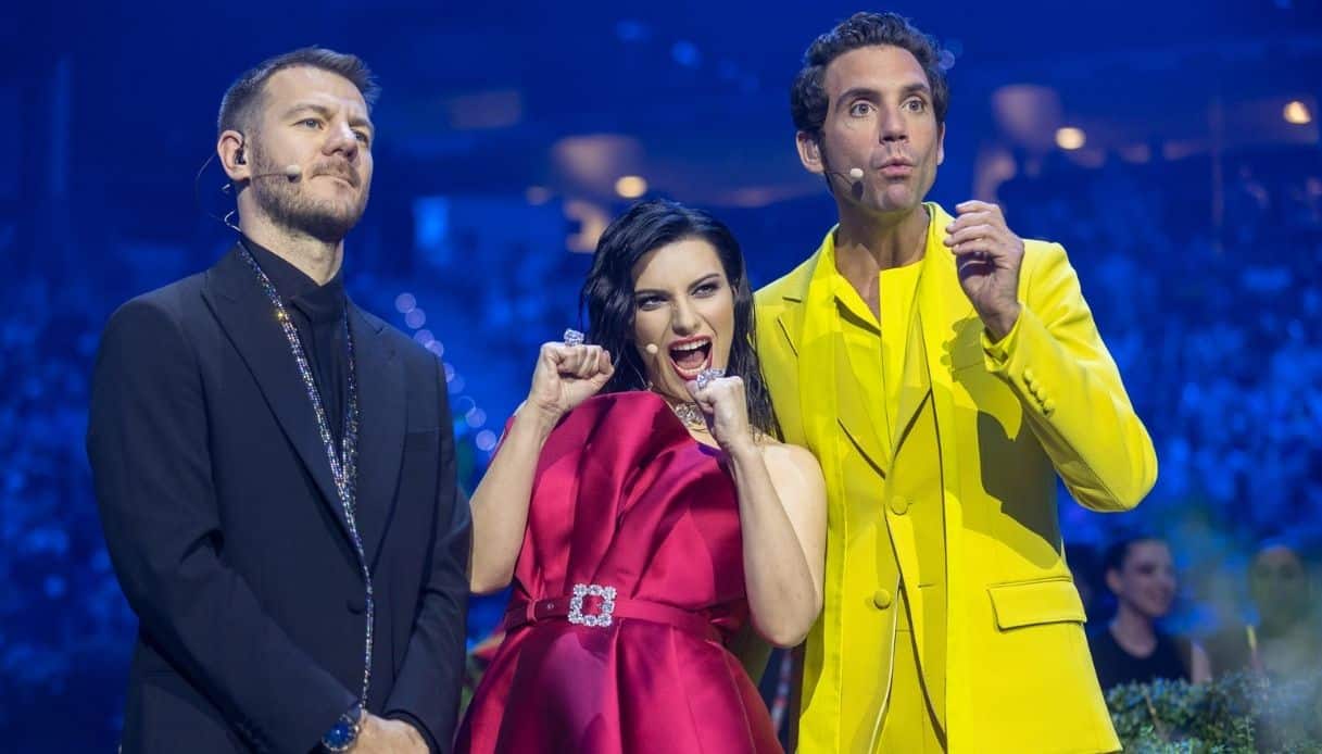 Alessandro Cattelan, Laura Pausini e Mika: il trio alla guida dell'Eurovision Song Contest 2022 che si è svolto a Torino (Instagram)