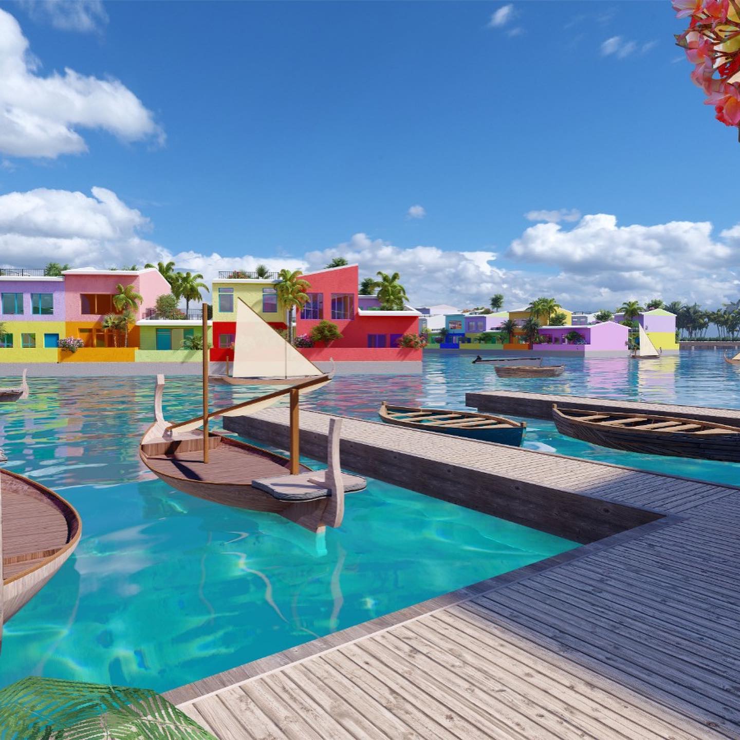 Il progetto "Maldives Floating City" (Fonte: Waterstudio / Dutch Docklands)