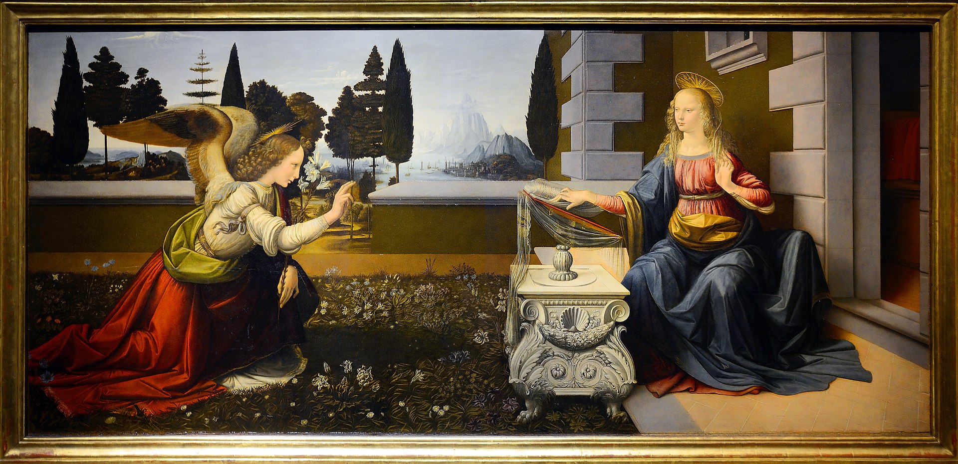 L'Annunciazione di Leonardo, oggi custodita nella Galleria degli Uffizi di Firenze