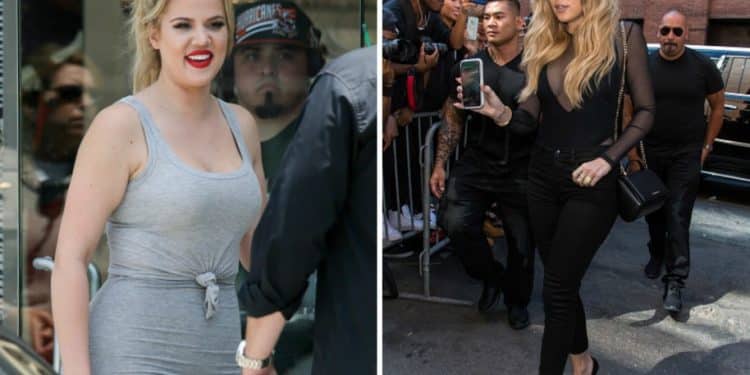 Khloé Kardashian prima e dopo il dimagrimento