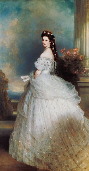 Il famoso quadro di Sissi creato nel 1865 da Franz Xaver Winterhalter e oggi custodito al museo viennese di Sissi 