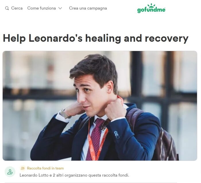 La raccolta fondi per sostenere le cure per Leonardo Lotto