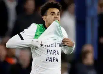 La maglia di Luis Diaz per il papà rapito: "Libertad para papa" (Instagram)